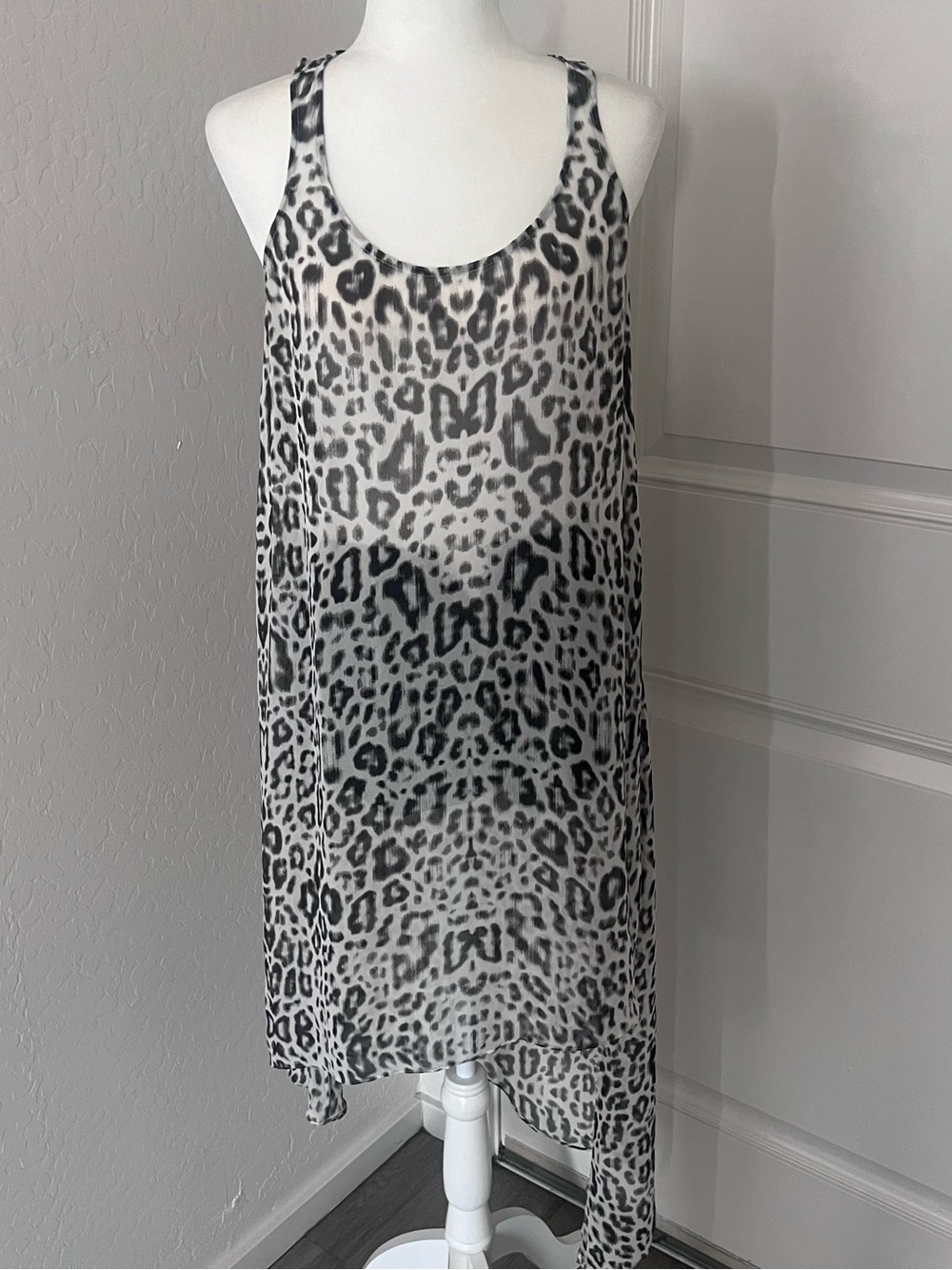 Y2K Guess Leopard Sheer Dress/Top